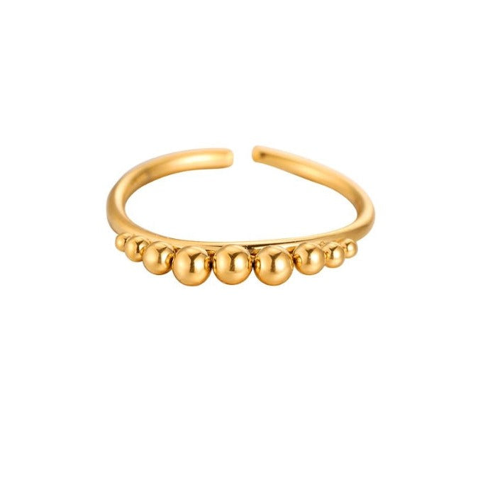 Bubble Ring Edelstahl 18K Gold