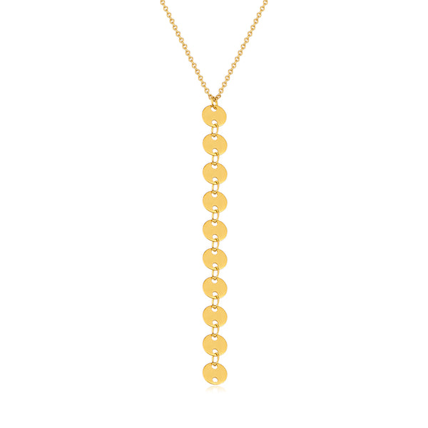 Pailletten Halskette Gold 18K Edelstahl