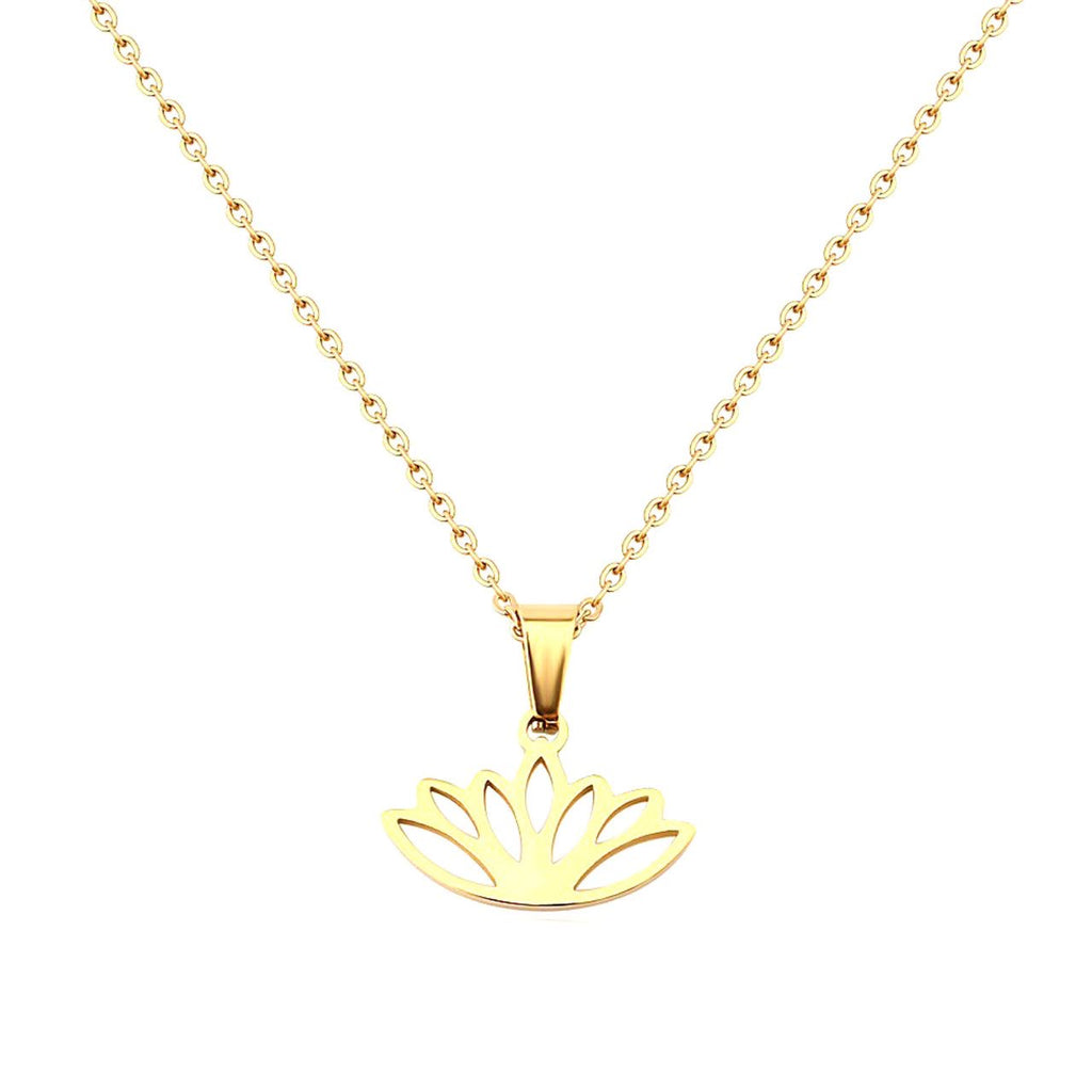 Lotus Halskette Gold 18K Edelstahl