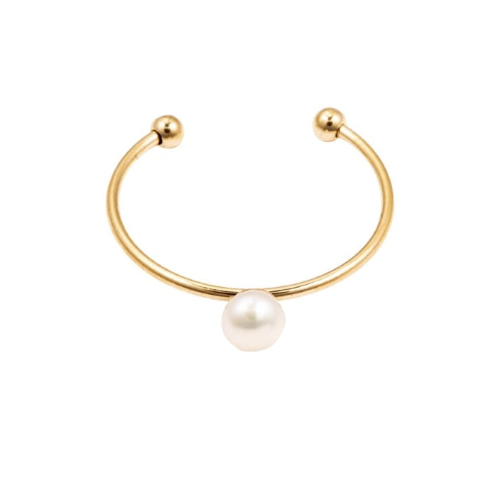One Pearl Ring Gold 18K Edelstahl